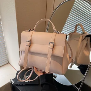 Women Vintage PU Leather Large Capacity Handbag Preppy Style Messenger Shoulder Bag Backpack Quality Tote Messenger School Bag