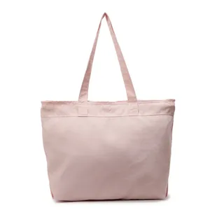 Minimalistische große Canvas-Einkaufstasche für Damen in zartem Rosé-Farbton