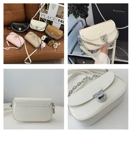 Λεπτομέρεια από μίνιμαλ τσάντες με μεταλλική αγκράφα και διακοσμητική λαβή από πέρλες