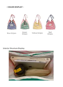 Detail view of the large canvas tote interior showing spacious storage and magnetic snap