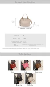 Spécifications de taille et détails du matériau pour le sac à main en cuir PU croco