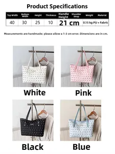 Spécifications détaillées de taille pour un sac fourre-tout avec nœud en métal