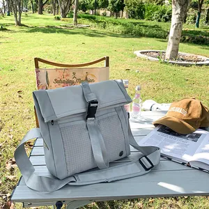 Large Capacity Nylon Messenger Bag Waterproof Colorblock Crossbody Bag For Men Women Outdoor Travel Casual Shoulder Bag