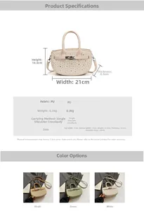 Detailed chart showing saddle bag dimensions and premium PU material specifications
