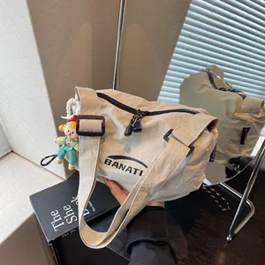 Women Casual Nylon Dumpling Crossbody Bag Fashion Solid Color Large Capacity Single Shoulder Bag With Adjustable Strap