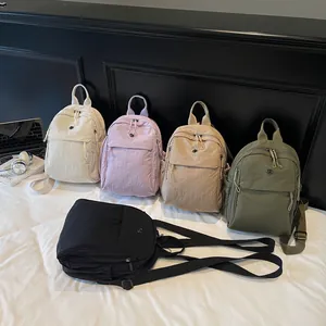Sacs à dos de voyage en nylon pour femmes en cinq couleurs au design vintage élégant