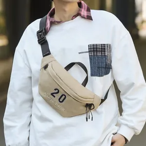 Mode Sport Nylon Borsttas Voor Mannen Vrouwen Verstelbare Heuptas Met 20 Sports Youth Borduurwerk Streetwear Crossbody Tas