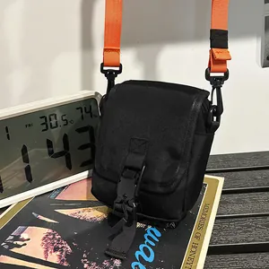 Damen Herren Casual Oxford Gewebe Umhängetasche Workwear Stil Kleine Quadratische Klapptasche Mit Taktischer Schnalle Outdoor Handytasche