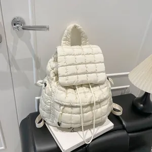 Damen Mode Gesteppter Puff Cloud Rucksack Große Kapazität Nylon Gepolsterte Schultertasche Für Lässige Reisen Alltag Streetwear Daypack