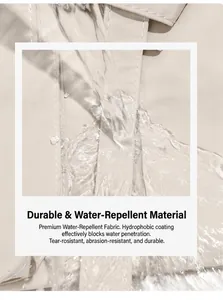 Close-up of water-resistant fabric with hydrophobic coating for durable functional jackets