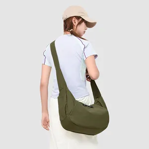 Dames Grote Capaciteit Oxford Stof Crossbody Tas Urban Street Style Schoudertas Met Verstelbare Riem Trekkoord Ontwerp