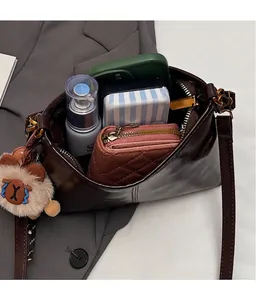 Detail view of coffee tote bag interior showing large capacity for mobile and wallet