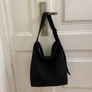 Women Large Capacity Vintage Faux Suede Hobo Bag Retro Minimalist Tote Shoulder Bag Adjustable Strap Leopard Solid Handbag