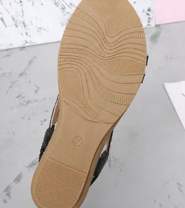Détail de la semelle extérieure en PU antidérapante avec texture ondulée et taille 37