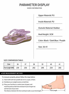 Guide des tailles pour sandales plates bohèmes avec mesures de pied et tableau de conversion