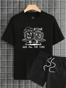 Detail of black shorts with elastic waist and white drawstring on industrial background