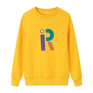 Women Crew Neck Sweatshirt Fleece Lined Loose Fit Long Sleeve Letter Smile Print Casual Korean Style Pullover Top