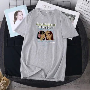 Women Casual Pop Art Anime Girl Print T-Shirt Loose Round Neck Short Sleeve Polyester Breathable Fashion Summer Top