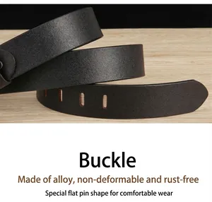 Detail of black leather belt tail with precision holes and alloy buckle features