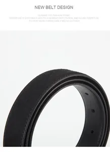 Macro detail of black matte leather belt edge with precise stitching and adjustment holes