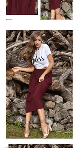 Detail of high waisted burgundy pleated maxi skirt with elegant vertical accordion folds
