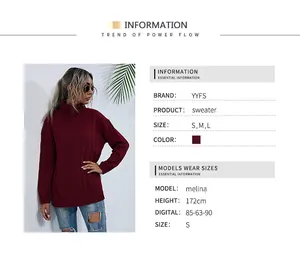 Gros plan sur la maille torsadée bordeaux et guide des tailles pour pull col roulé