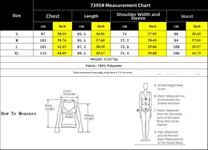 Size guide for floral long sleeve dress with chest and length measurements in cm and inches