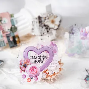 Vintage PET Αυτοκόλλητα για Scrapbooking Retro Λουλούδια Πεταλούδα Βοτανικό Καρδιά Κολάζ Decals για Ημερολόγιο DIY Τέχνη Διακόσμηση