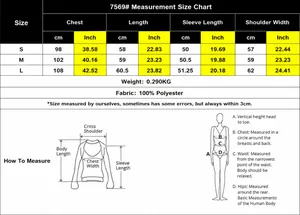 Detailed size chart for V-neck leopard knit sweater including chest and sleeve measurements