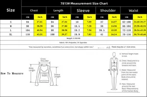 Size chart for slim black t-shirt dress showing measurements in cm and inches