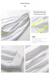Detail view of white cropped hoodie featuring neon yellow drawstrings and ribbed cuffs
