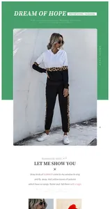 Détail de l'imprimé léopard sur l'ensemble jogging et sweat à capuche blanc et noir