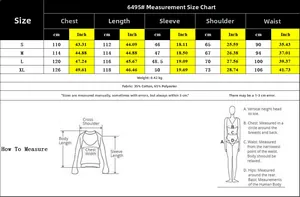 Size guide with detailed measurements for long sleeve drawstring contrast hoodie dress