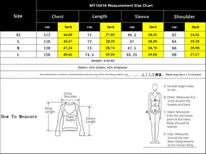 Detailed size chart for women's butterfly hoodie with measurements in cm and inches