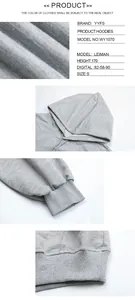 Close-up of grey sportswear hoodie featuring ribbed cuffs and high-quality fabric texture