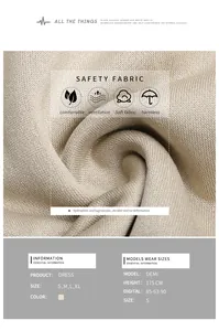 Detail view of the soft beige safety fabric texture for this long-sleeved hooded dress