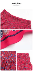 Detailansicht des böhmischen Blumenrocks mit elastischem Smokbund und gewelltem Saumrand