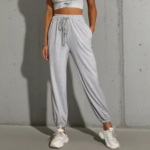 Women High Waist Joggers Drawstring Elastic Waist Sweatpants With Pockets Casual Loose Athletic Trousers For Running Sport