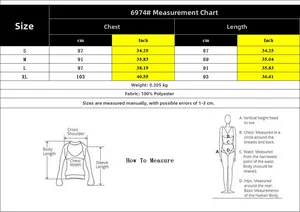 Detailed size chart for floral mini dress showing chest and length in cm and inches
