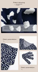 Détails du col en V, des manches et de la texture du tissu à pois sur la robe d'été