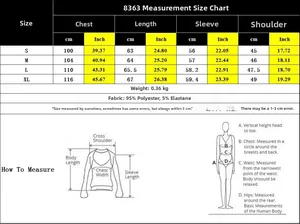 Detailed size chart for long sleeve plaid hoodie with material and measurement guide