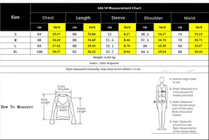 Tableau des tailles détaillé pour robe fleurie avec mesures S-XL et guide de mesure