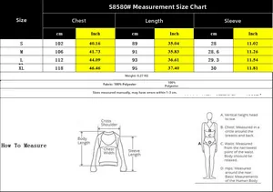 Tableau des tailles pour robe chemise rayée avec mesures en cm et en pouces
