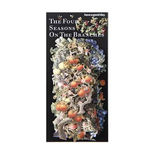 Vintage βοτανικά αυτοκόλλητα The Four Seasons on the Branches για διακόσμηση scrapbooking