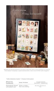 Esposizione di 100 mini carte di carta vintage per decorazioni per scrapbooking