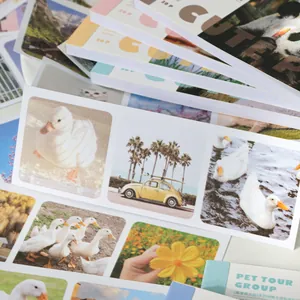 Livre de stickers washi animaux mignons 30 feuilles pour décoration de scrapbooking