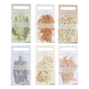 Autocollants de fleurs évidés pour scrapbooking en six couleurs vintage décoratives