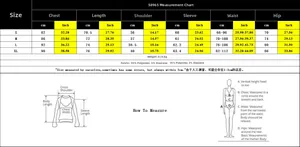Guide des tailles pour body en dentelle avec mesures en cm et pouces du S au XL