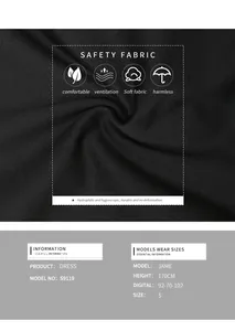 Détail du tissu noir respirant avec broderie 3D pour robe de style chinois moderne