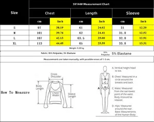 Size chart for lace short sleeve t-shirt showing chest and length in cm and inches